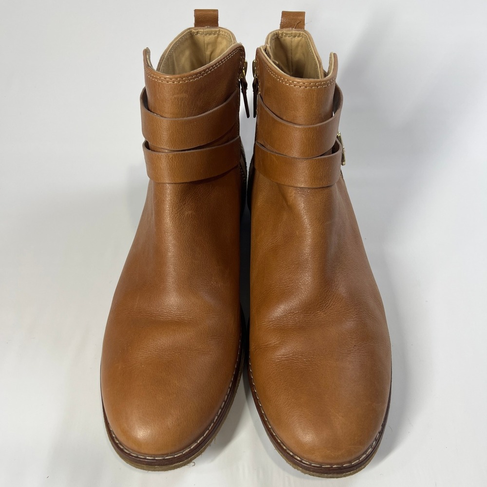 SPERRY Ankle Strap Boots Women's 10 Brown Leather Casual Moto Coastal Prep‎ - Picture 2 of 9